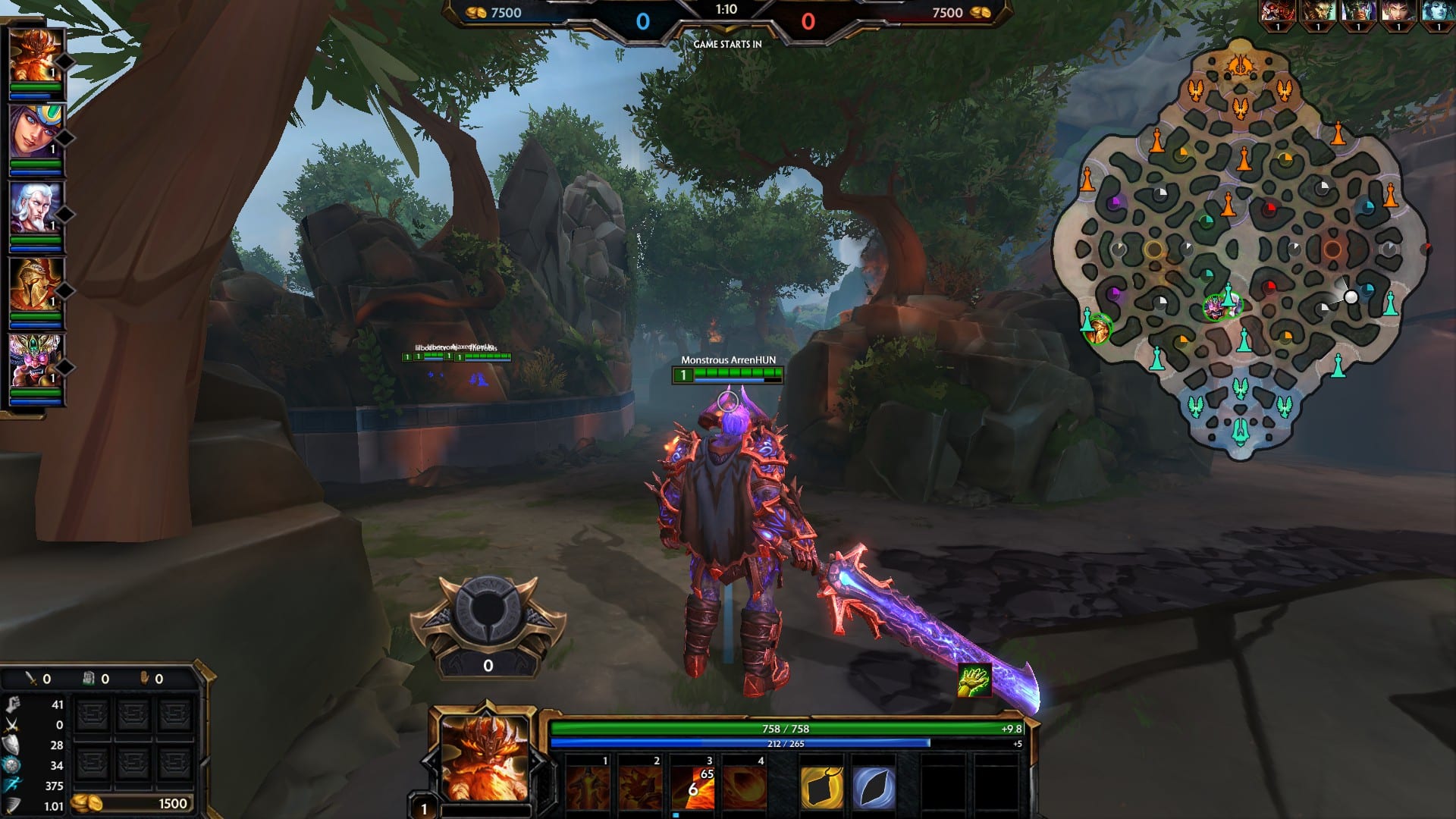 The new jungle of the SMITE Conquest map