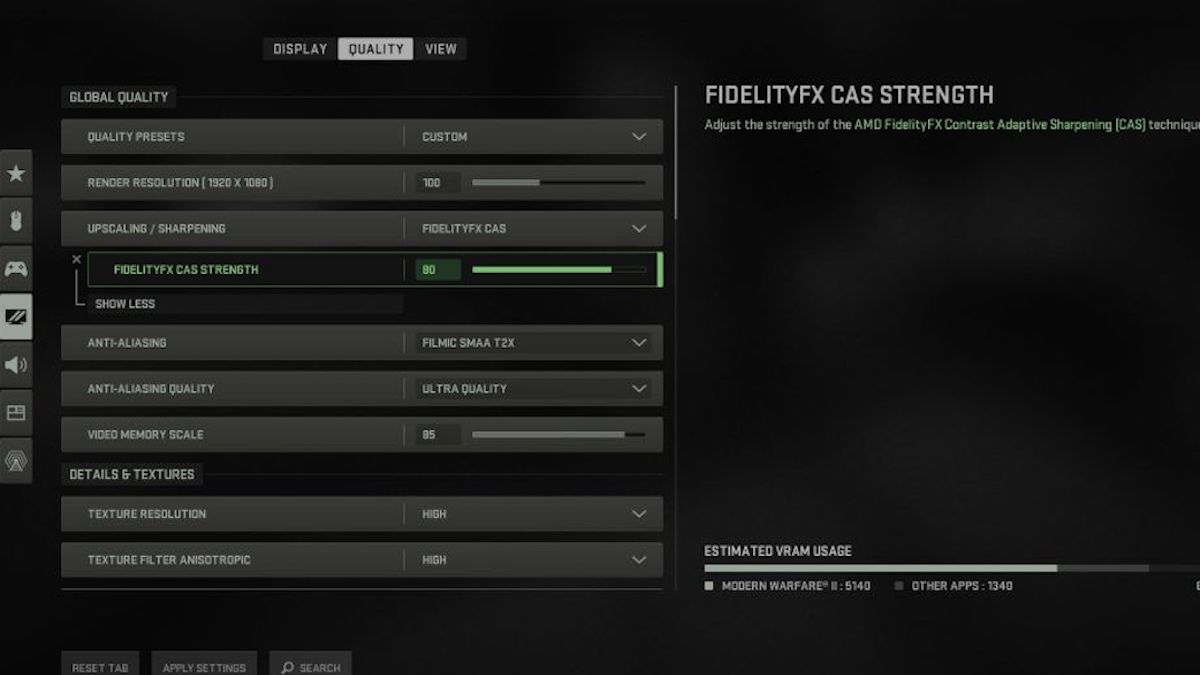 Best Warzone Settings - Quality