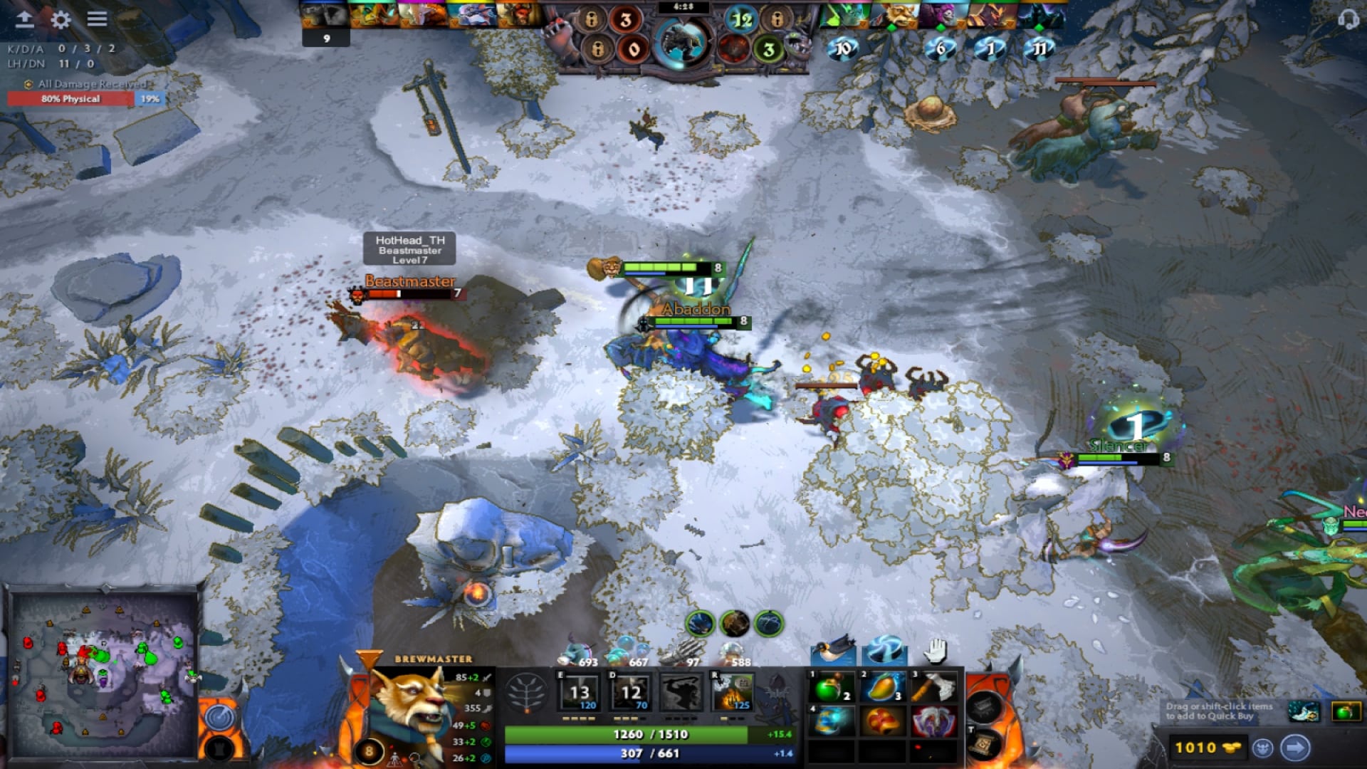 Brewmaster replenishes mana using Arcana Boots in Diretide