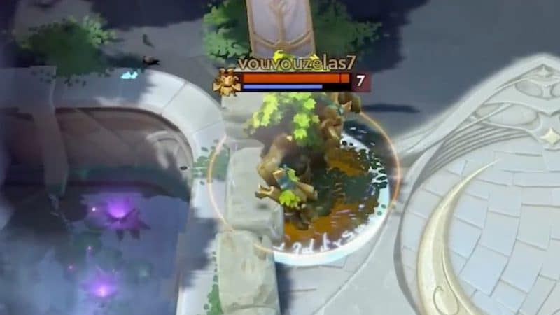 Treant Protector teleports to safe his base from being attacked