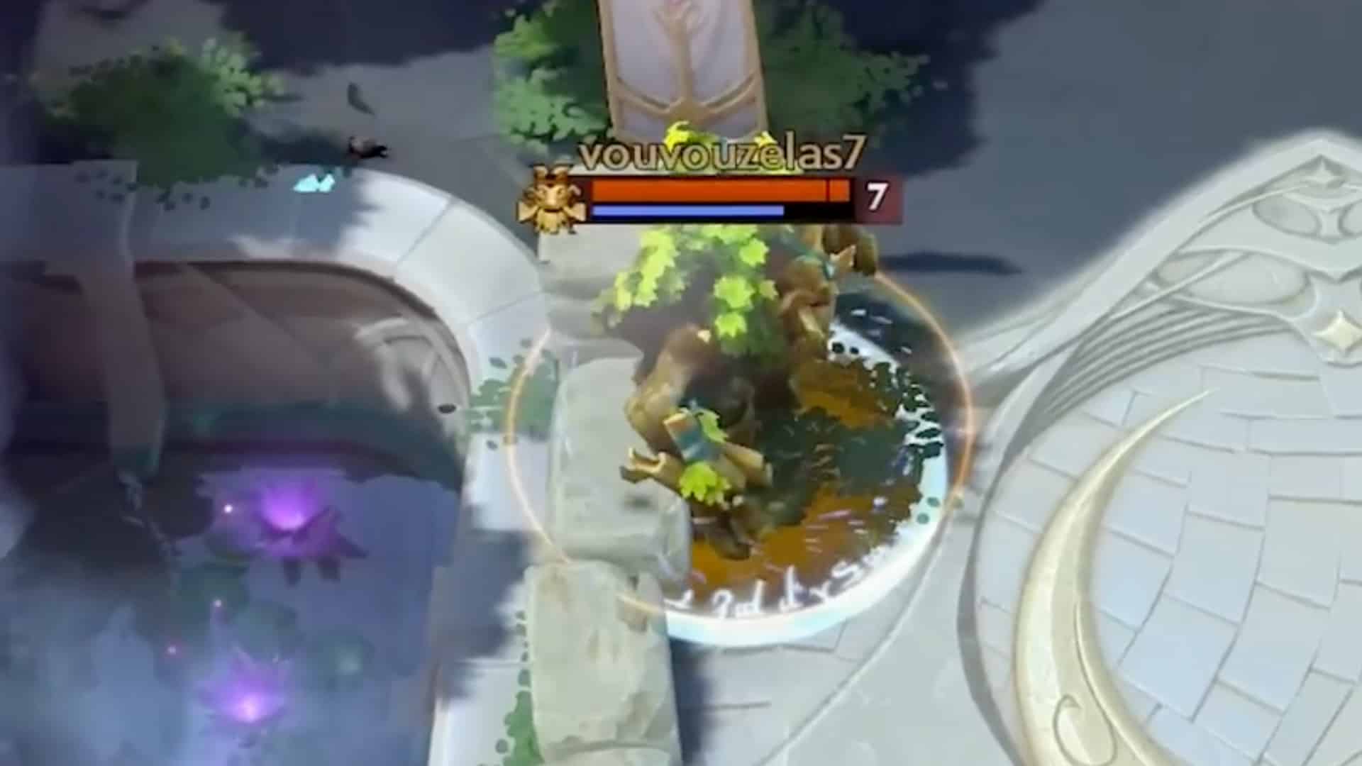 Treant Protector teleports to safe his base from being attacked