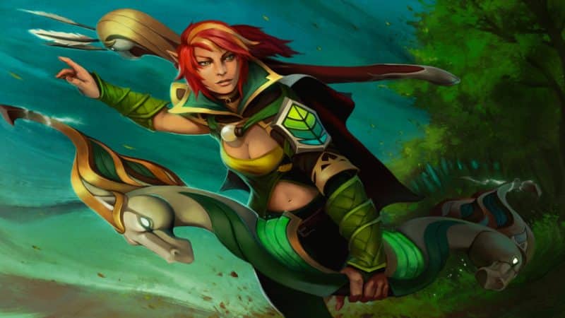 Dota 2 - Windranger stuns enemies using Shackleshot Dota 2 patch 7.33d