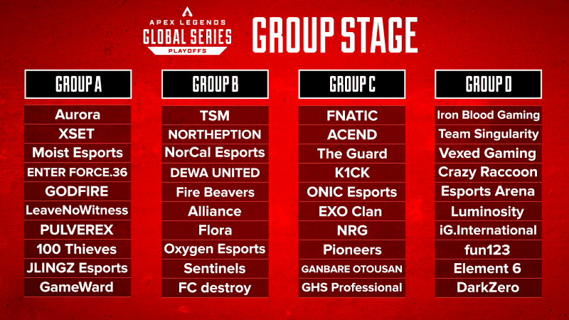 Here are the 40 teams competing in the Split 1 Playoffs.