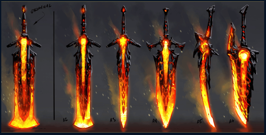 The weapons considered for Surtr