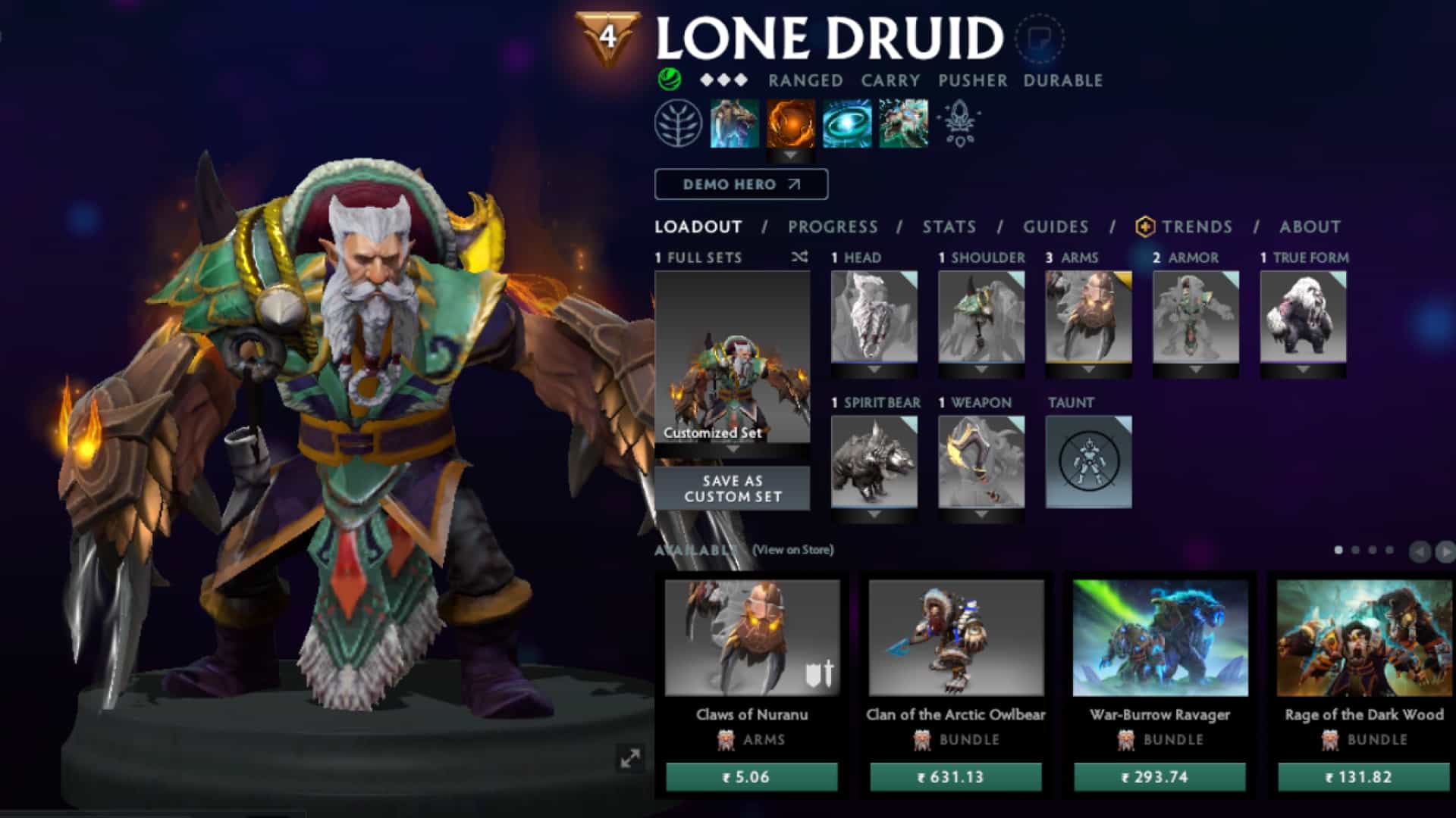 Lone Druid summons Spirit Bear to fight enemies