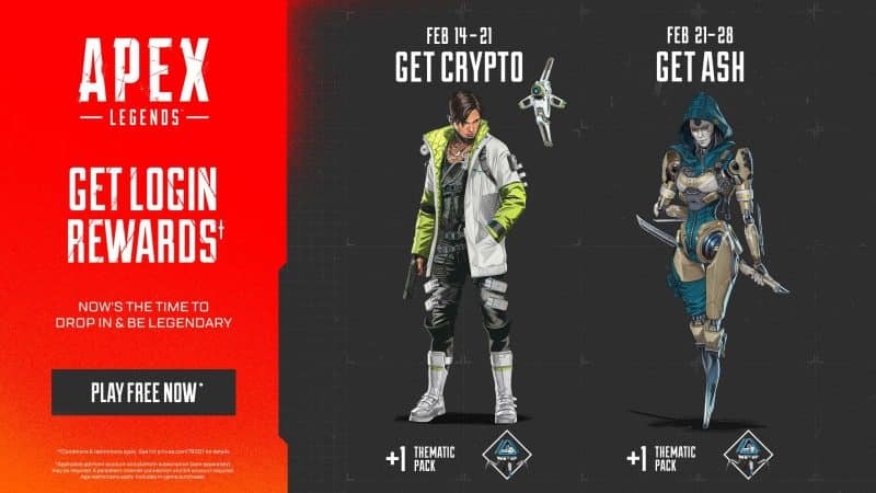 Log in the next two weeks to get two free Legends