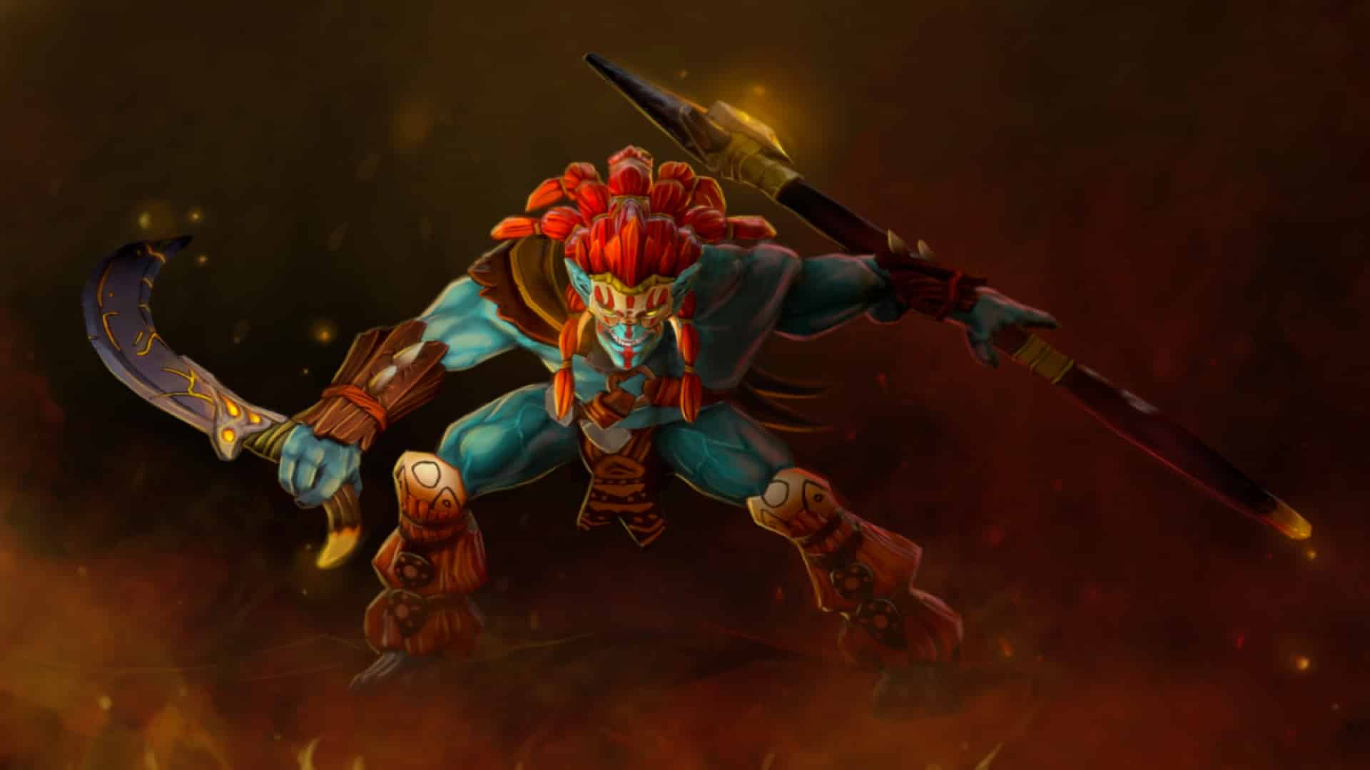 Huskar disarms enemies to help Slark in battles