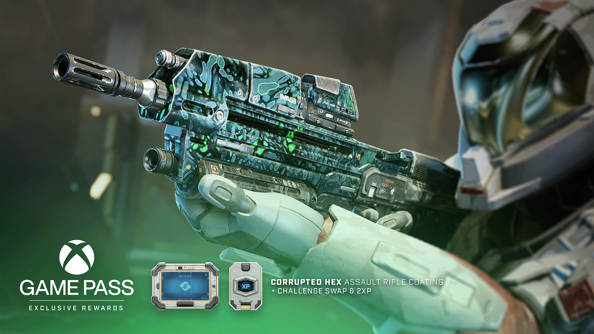 Game Pass Ultimate users can get the Corrupted Hex Assault Rifle now!