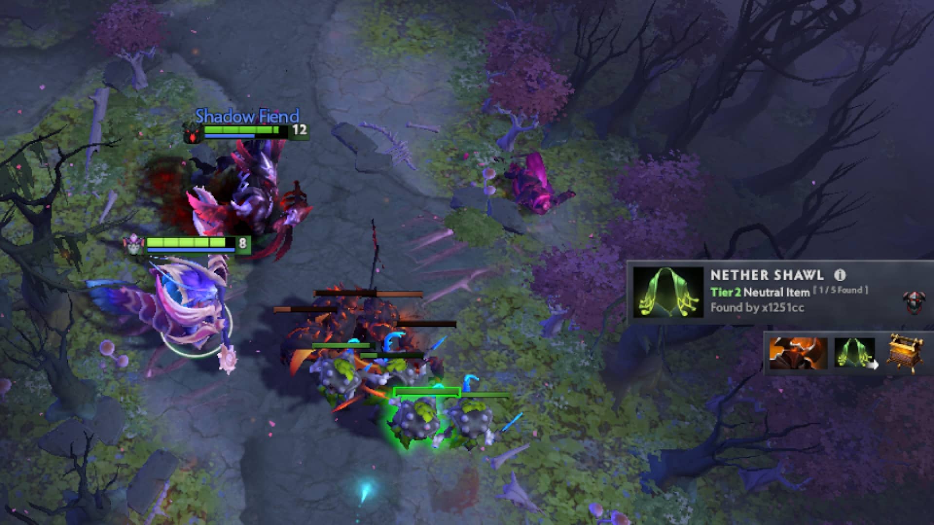 Shadow Fiend helps Slardar get more kills