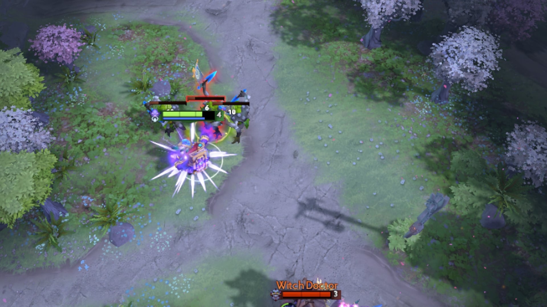 The Universal hero, Dark Seer, uses Ion Shell in the safe lane