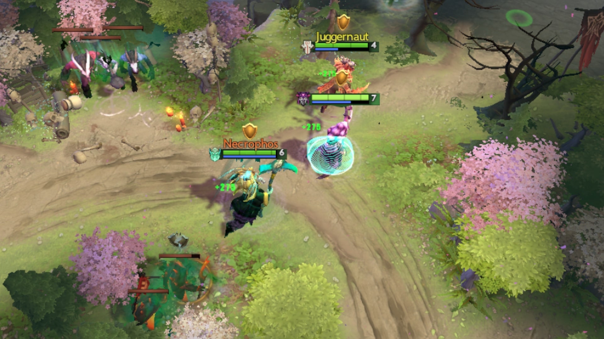 Dazzle heals allies using Mekansm