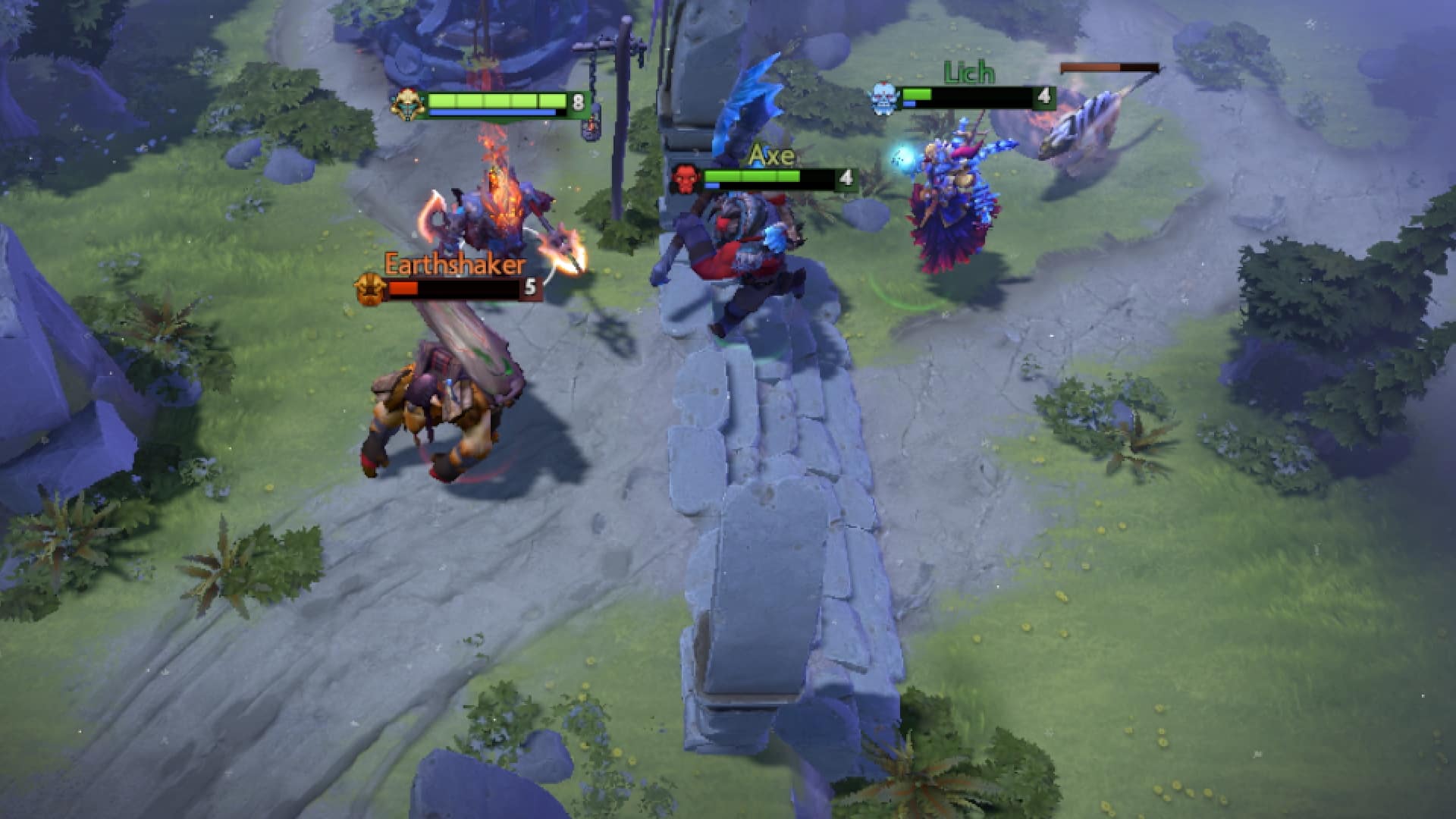 Huskar fights his enemies with his Burning Spears in the 7.33c patch