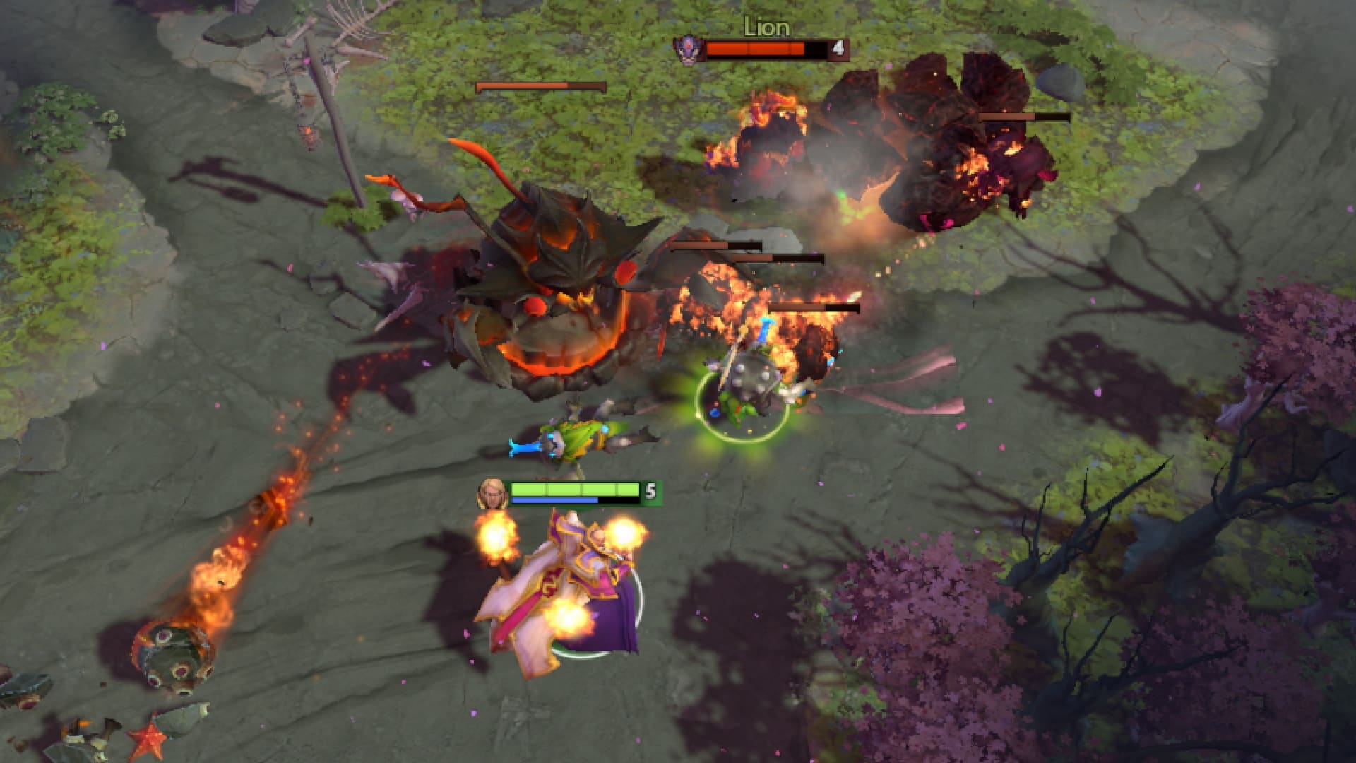 Invoker summons Chaos Meteor to hit enemies in the 7.33c patch