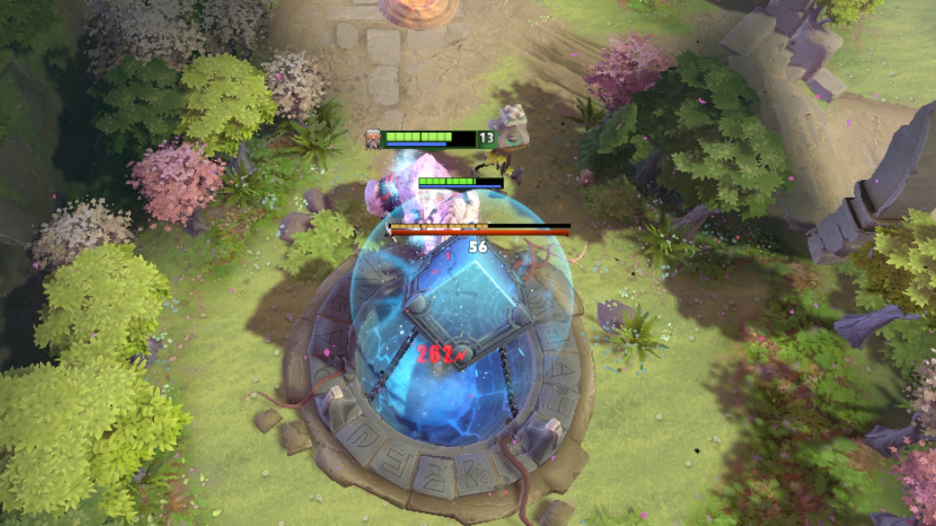 Lone Druid strikes a Tormentor with his Spirit Bear