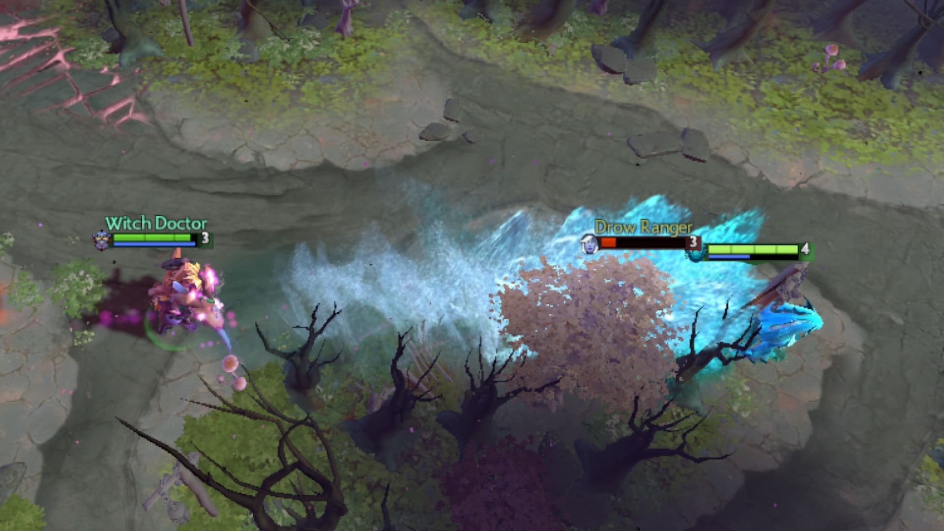 Morphling uses Waveform to hit his enemies