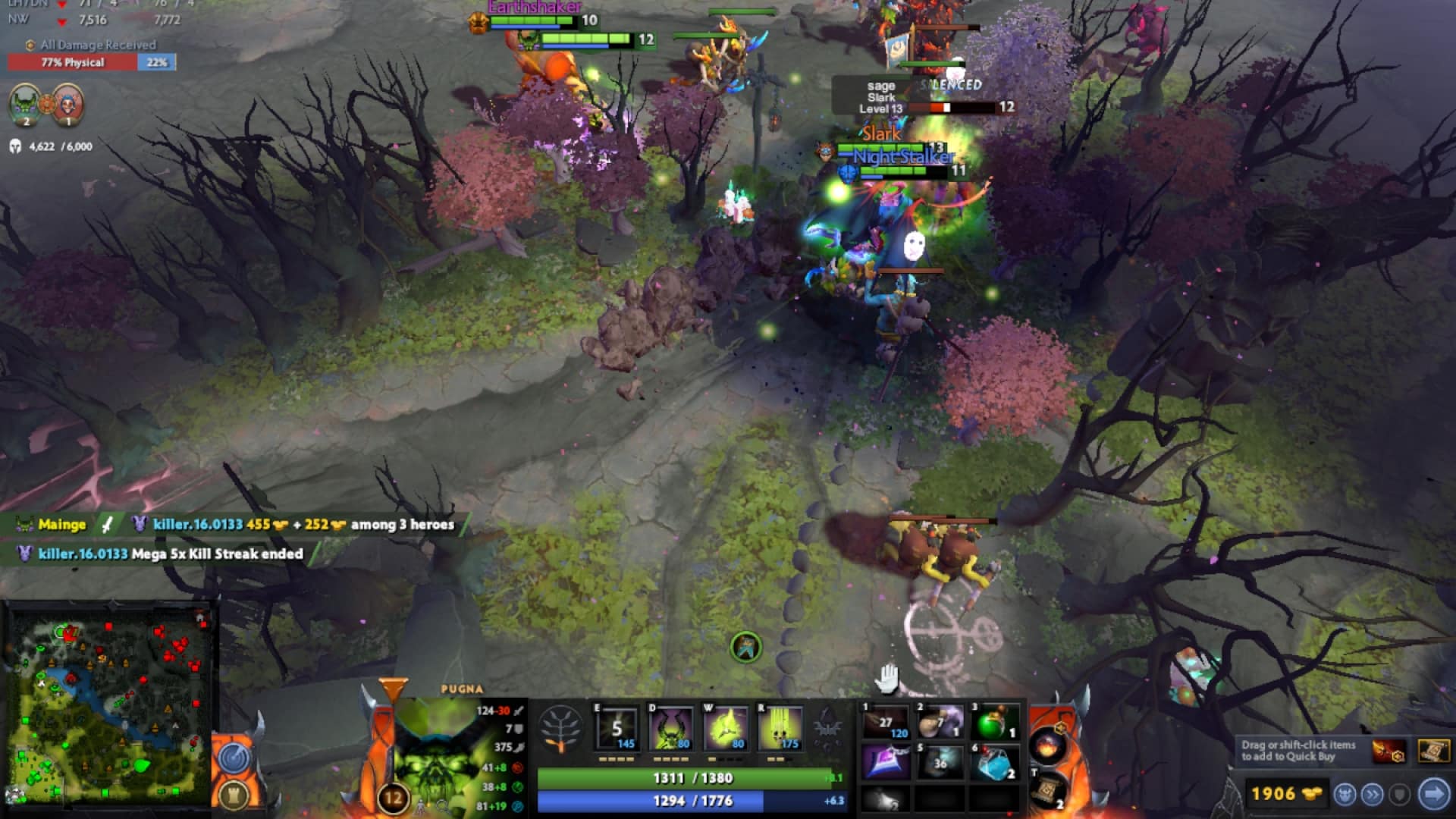Pugna uses Dagon to instantly kill his enemies