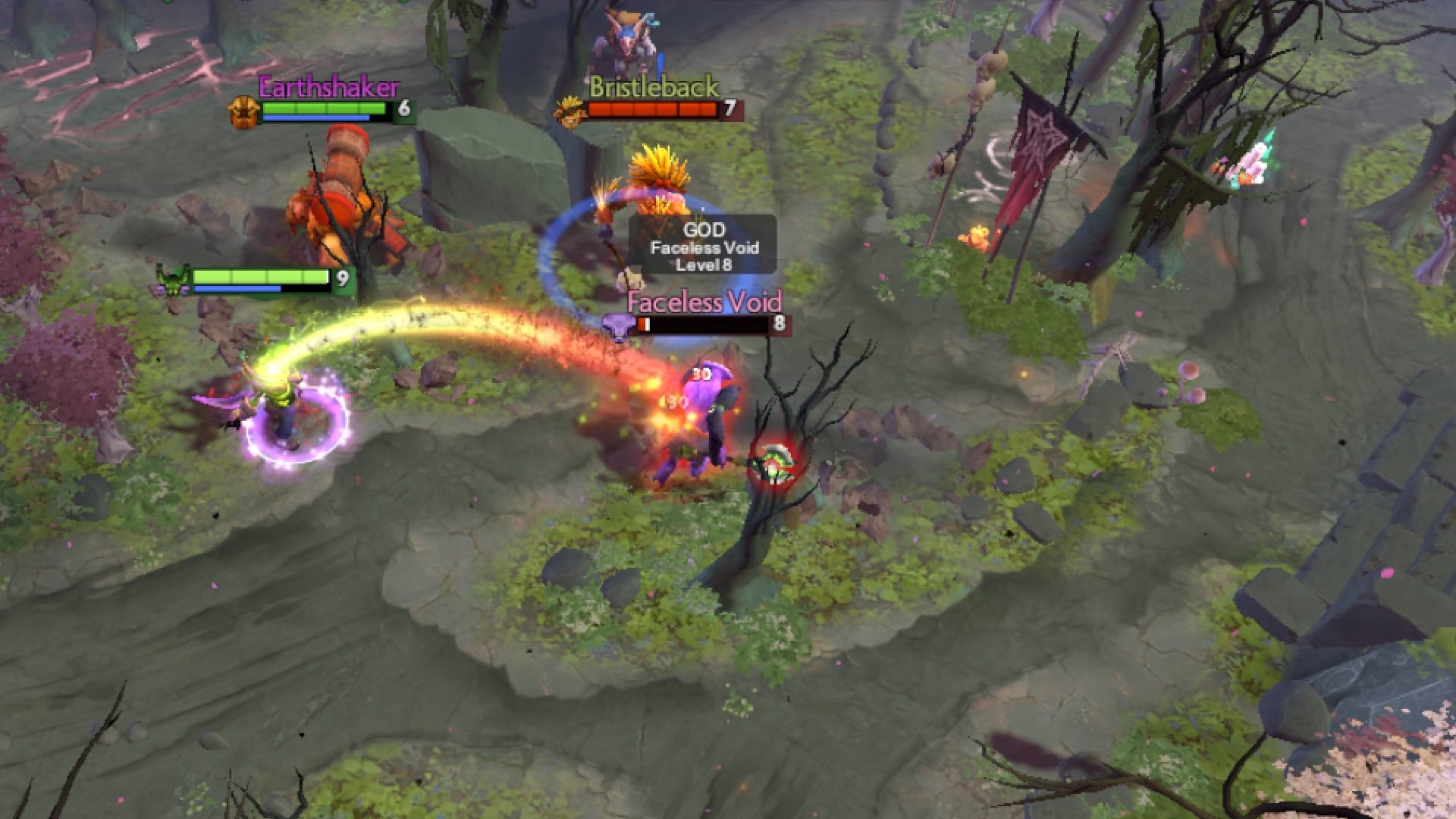 Pugna regains health using his ulti, Life Drain