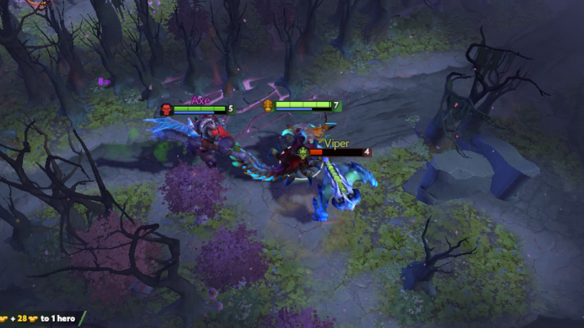 Sand King impales Viper using Burrowstrike