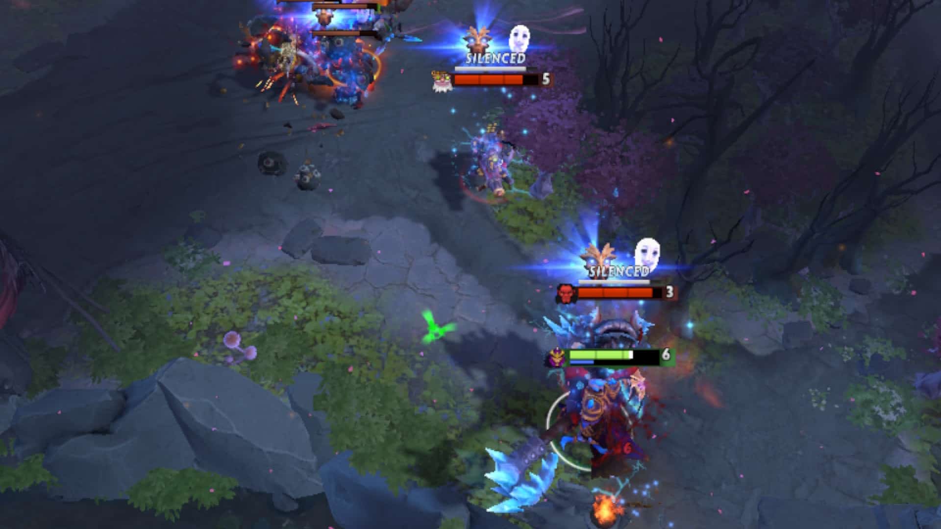 Silencer uses Global Silence in battles