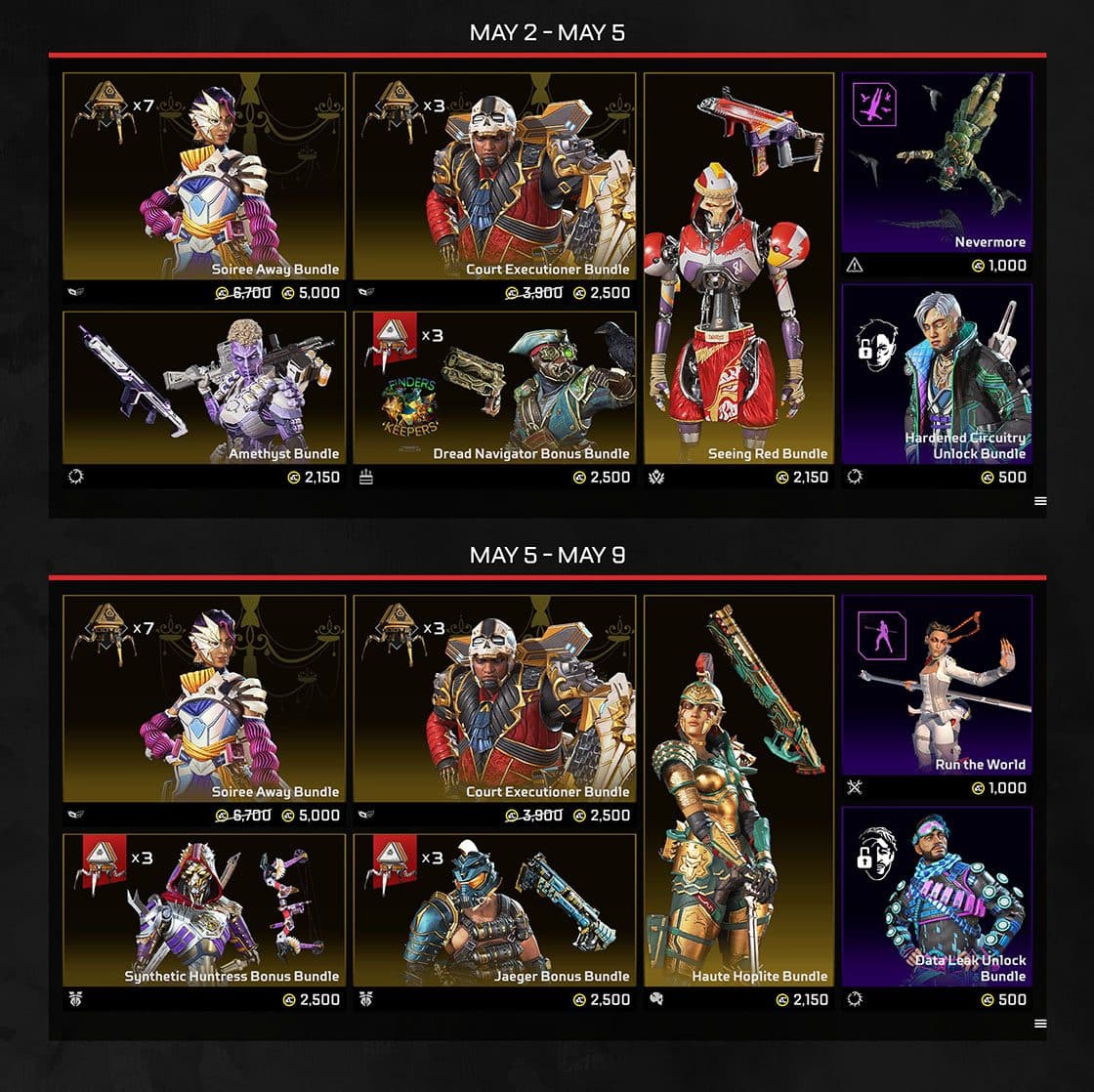 The Store will have four rotations of limited-time cosmetic bundles