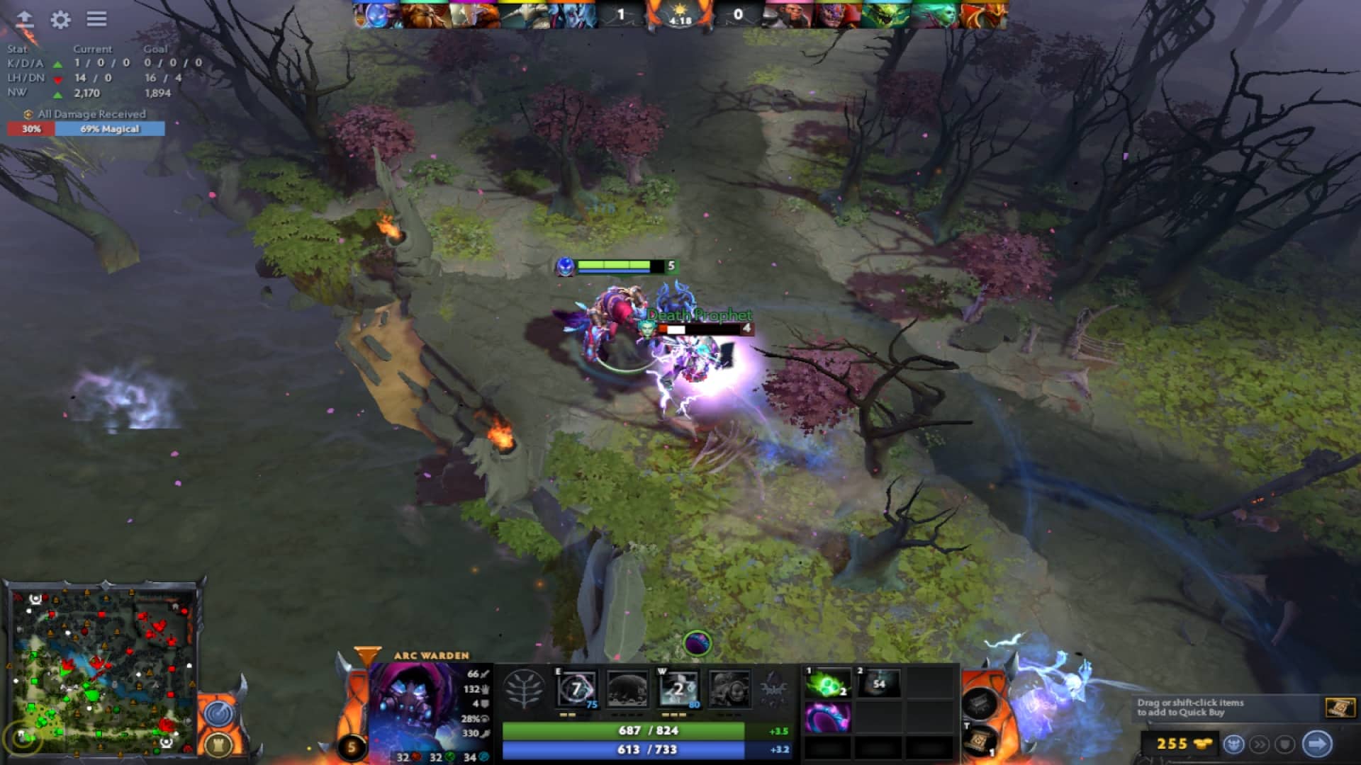 Basilius Aura helps Arc Warden cast more Spark Wraiths in lanes