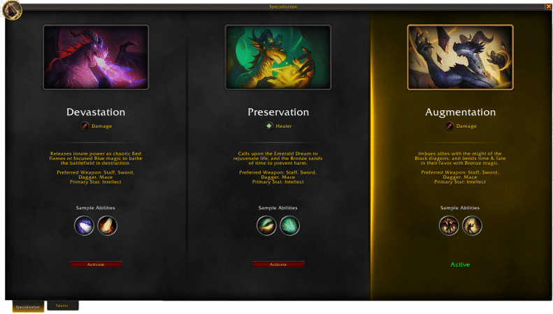 Augmentation Evoker spec choice