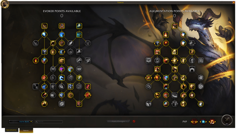 Augmentation Evoker talents