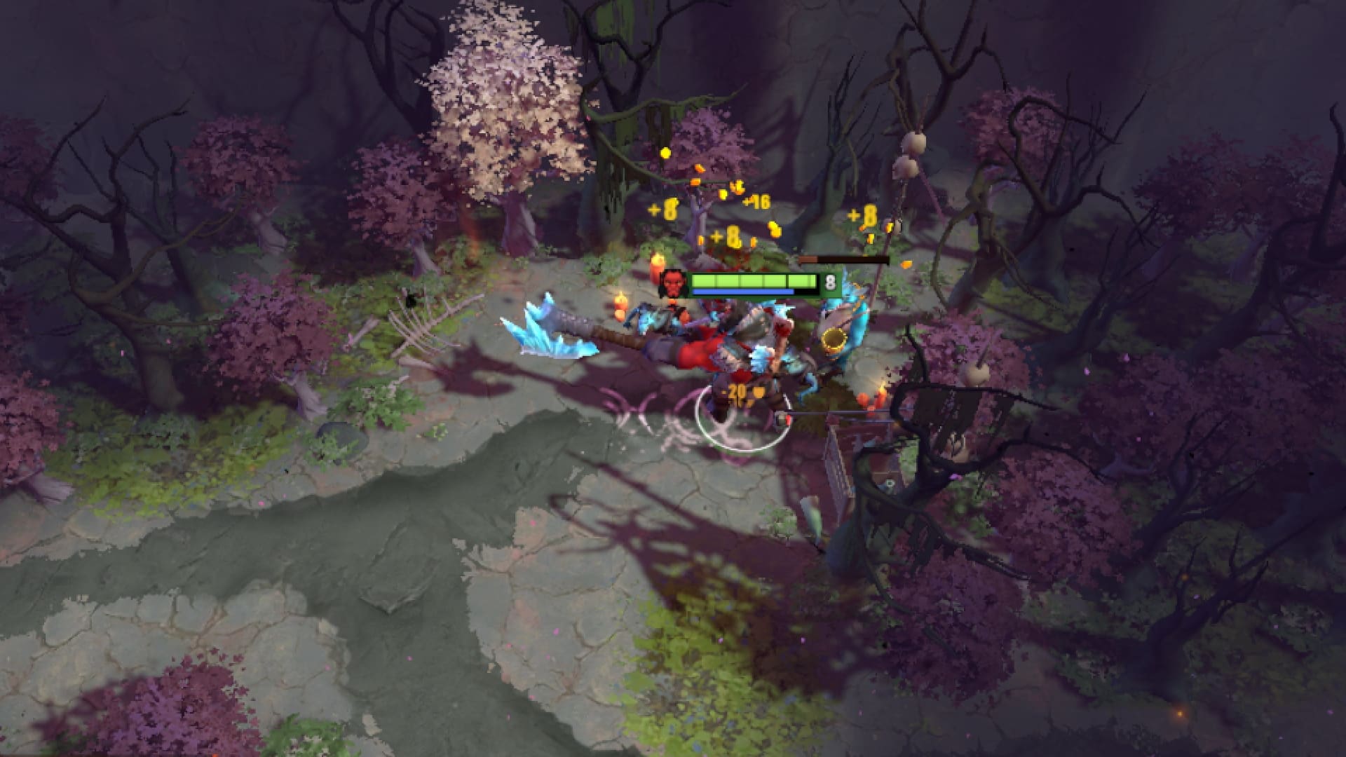 Axe attacks neutrals near Twin Gates for bonus gold