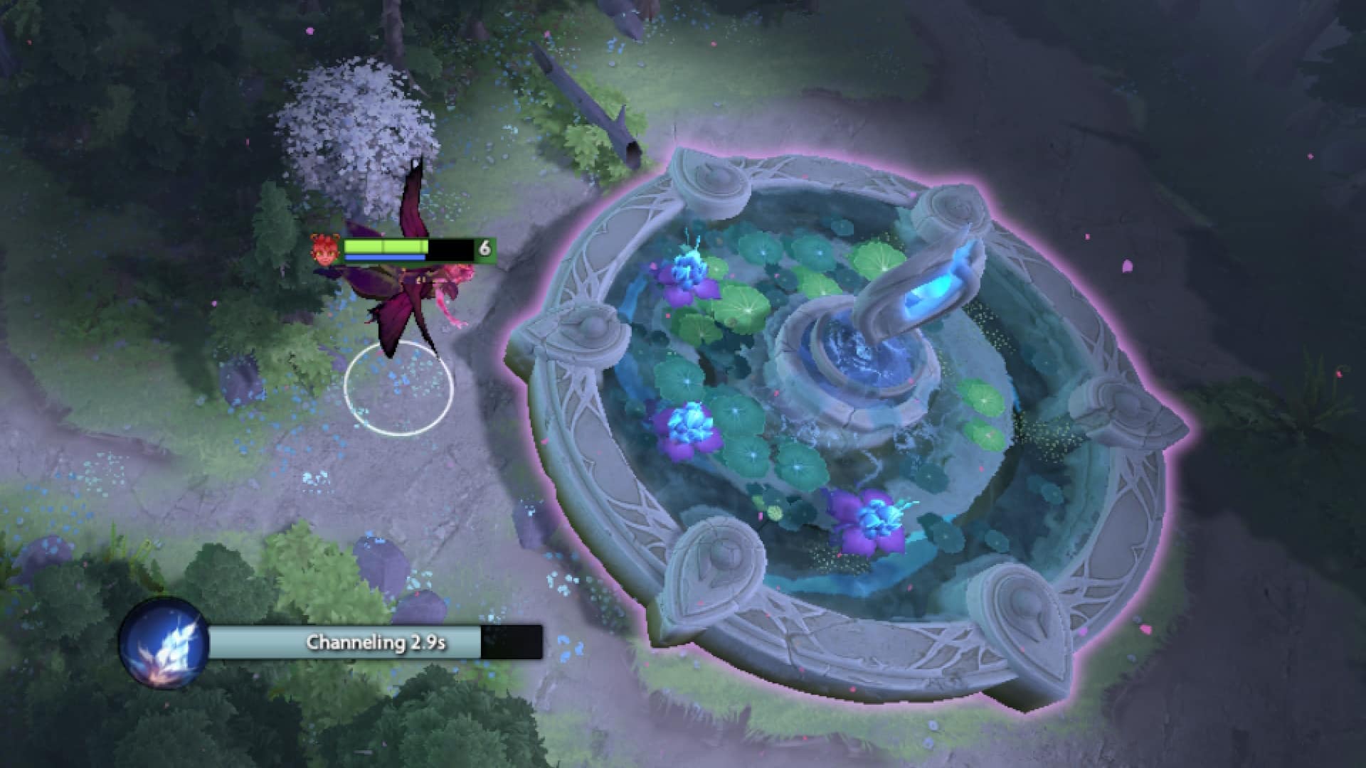 Dark Willow collects Lotuses near the Twin Gates