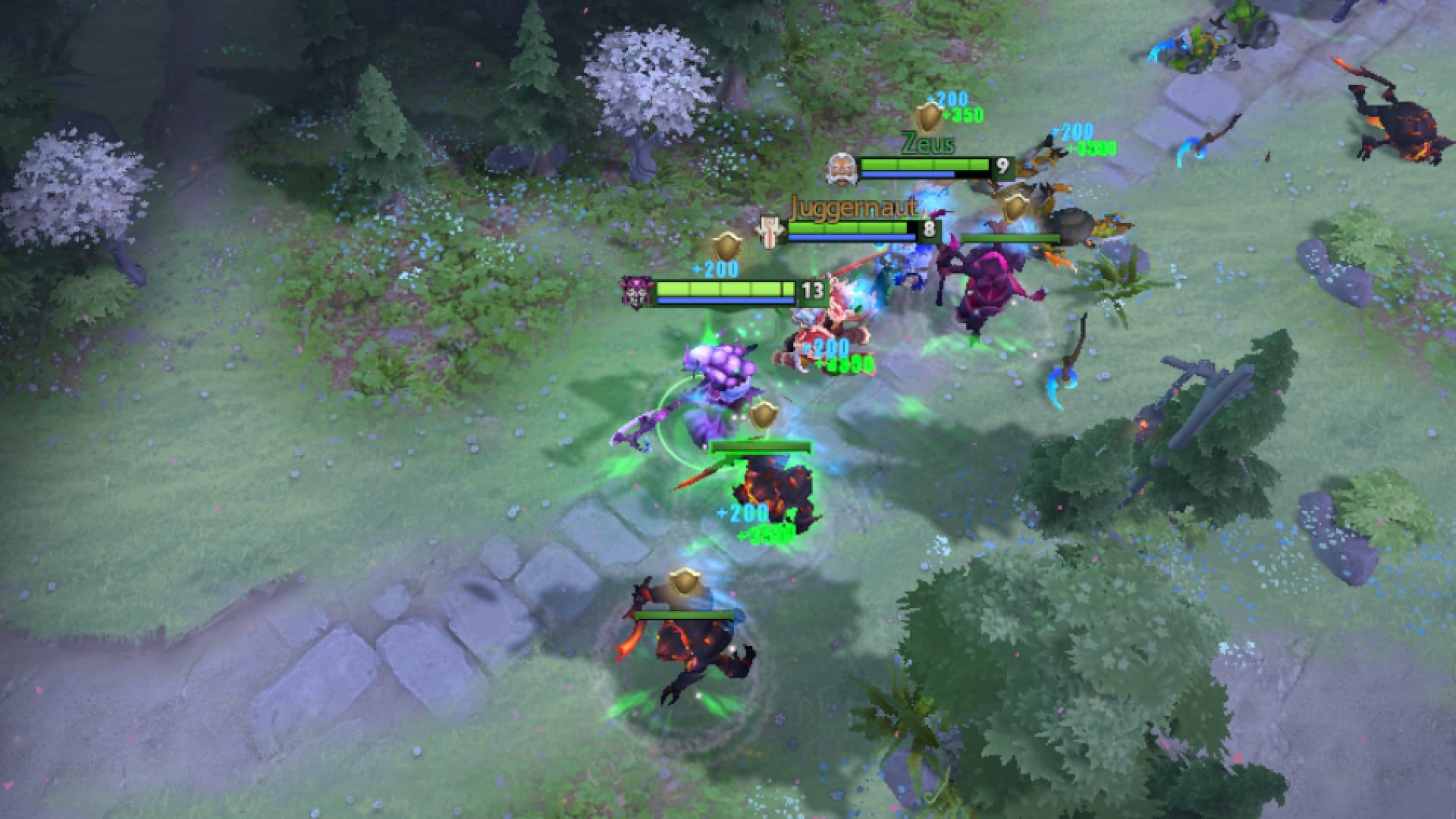 Dazzle restores health and mana using Guardian Greaves in the mid lane