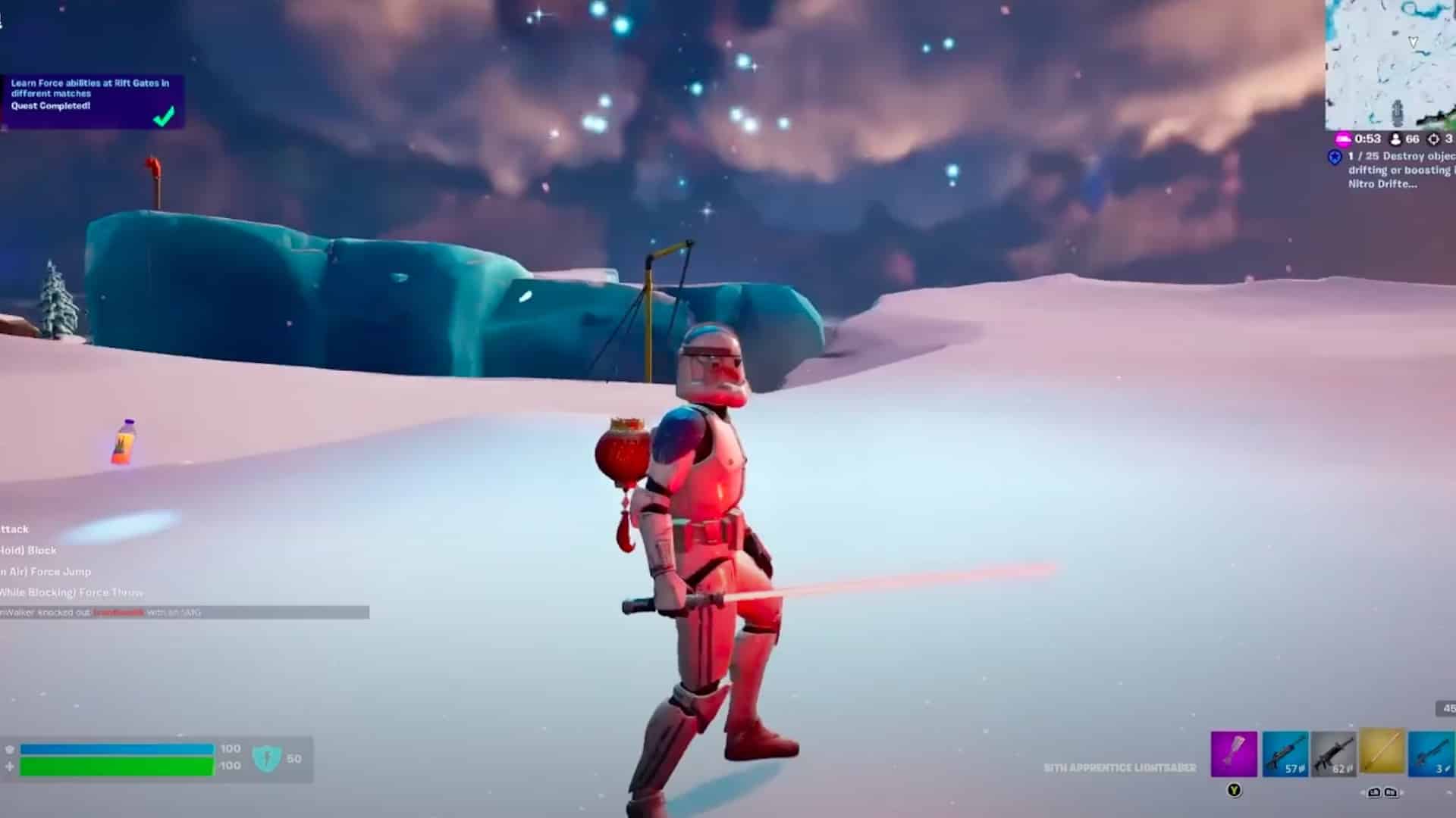 Fortnite Force Powers and Lightsabers