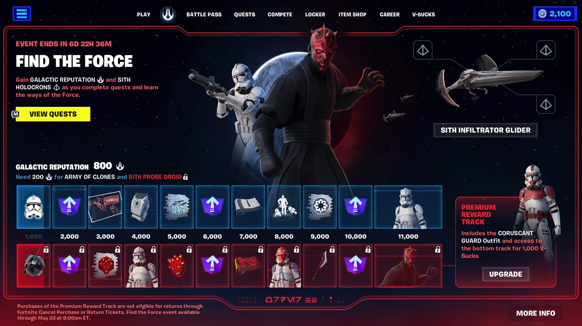 Fortnite V24.30 - Find the Force Tracker