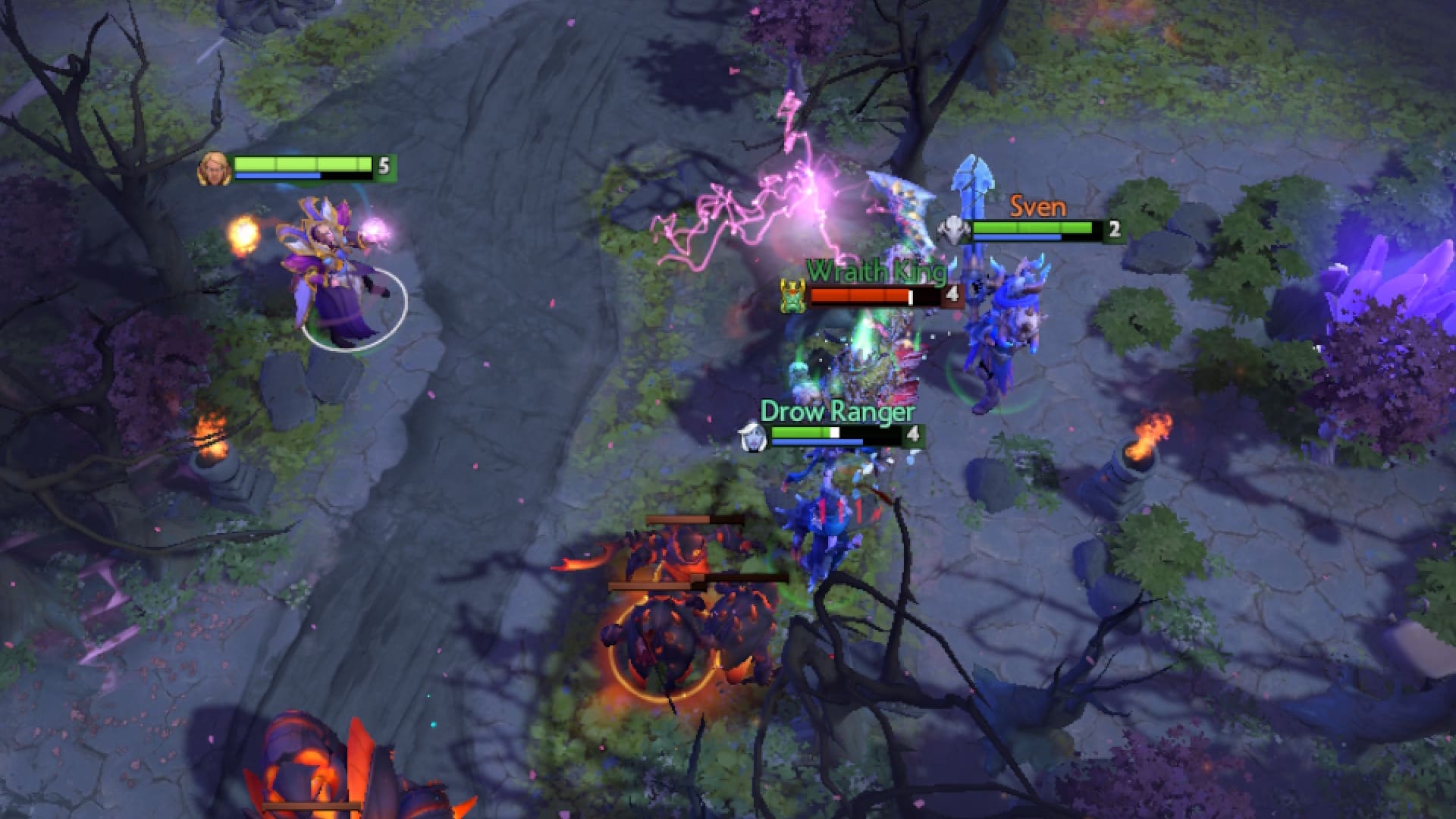 Invoker uses a E.M.P. after consuming a Healing Lotus