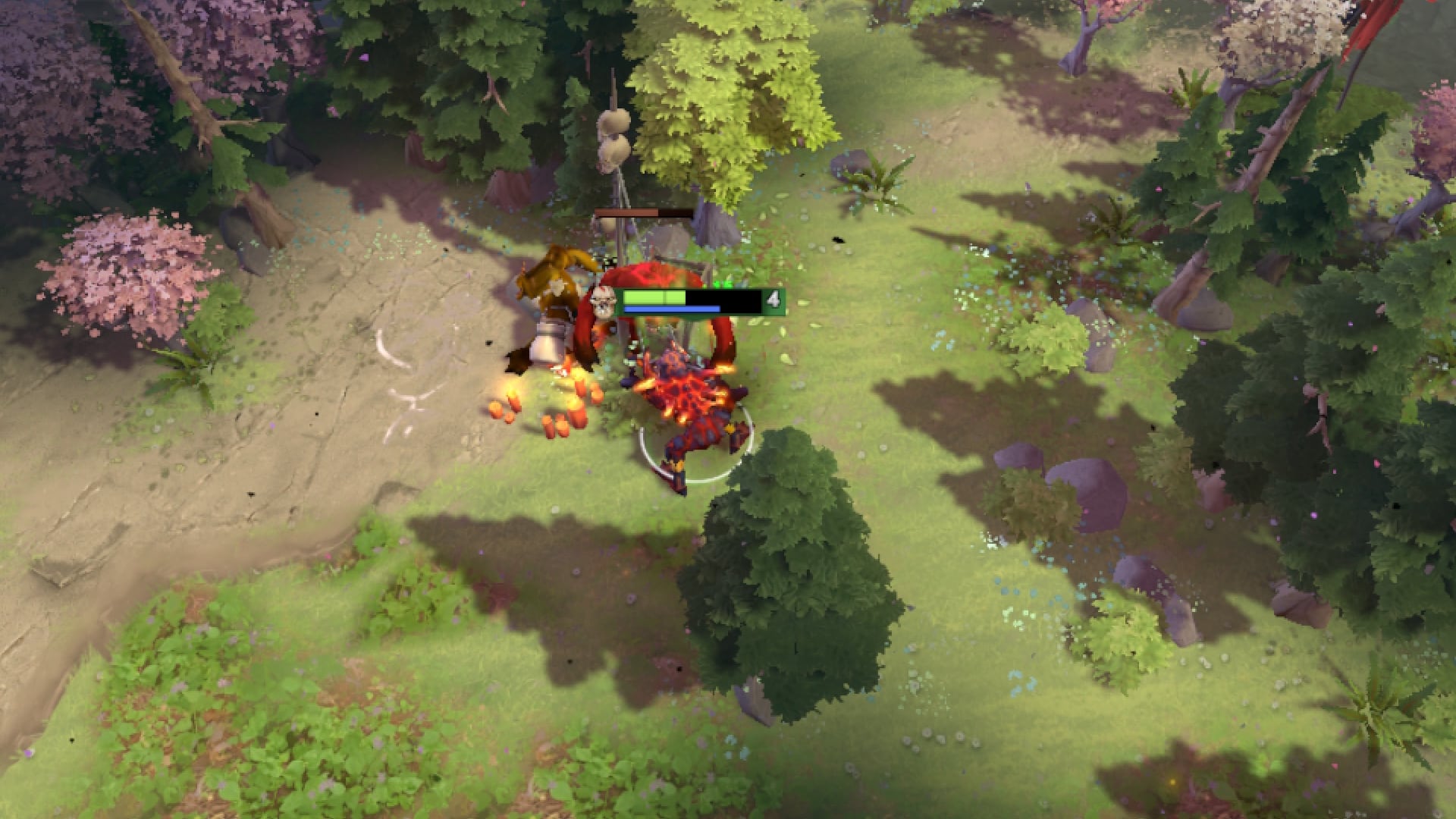 Lifestealer strikes neutral creeps in the safe lane