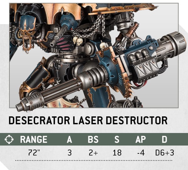 Warhammer 40k Chaos Knights Faction Focus Desecrator Laser Destructor
