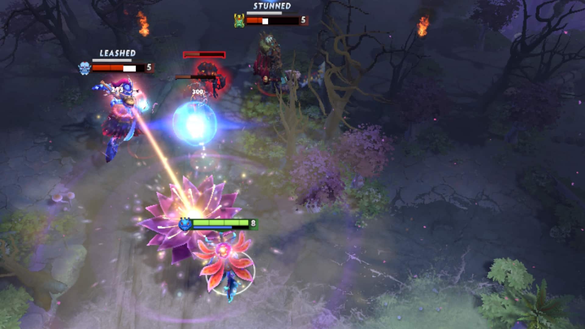 Puck uses a Bottle to restore its mana