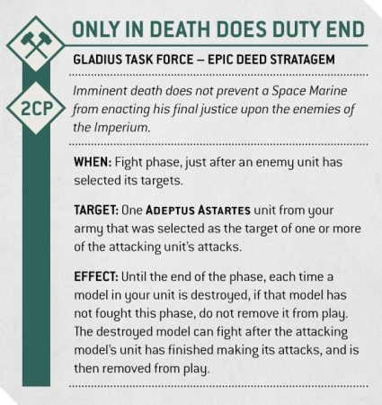 Warhammer 40k Space Marines Faction Focus Stratagem