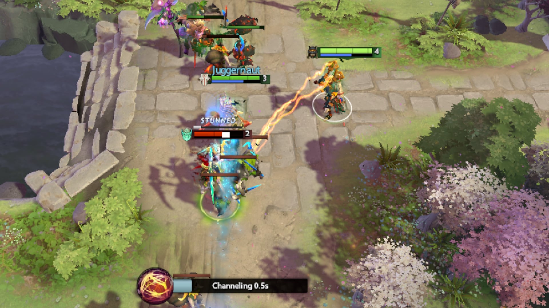 Shadow Shaman shackles Necrophos in the top lane