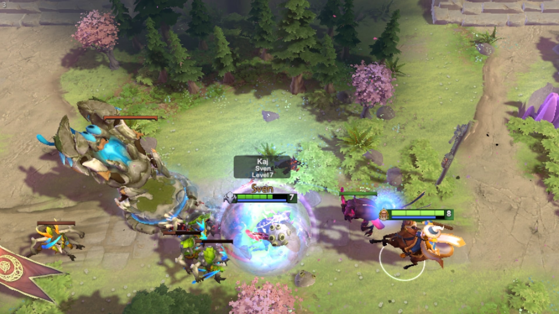 Keeper of the Light uses Chakra Magic and Lotus Orb on Sven