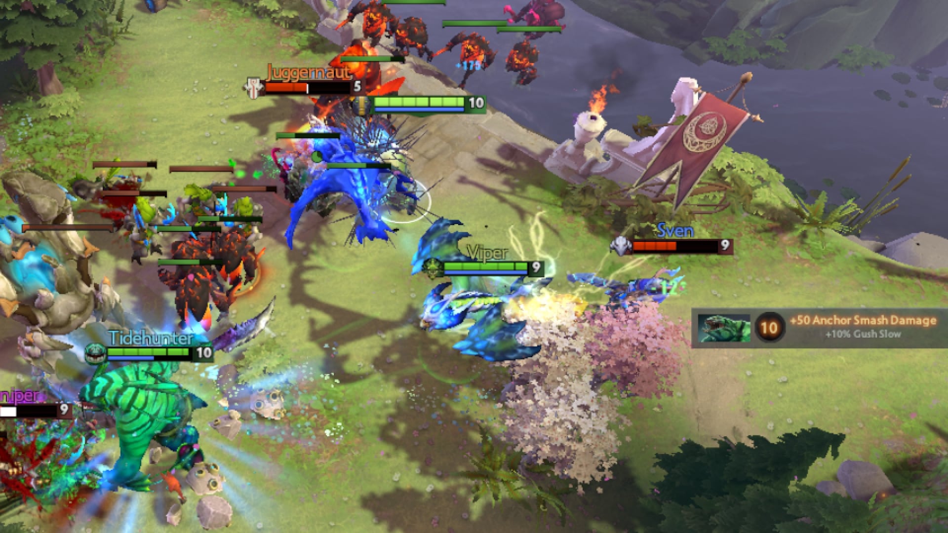 Earth Spirit buys a Vanguard to tank more damage using Blade Mail