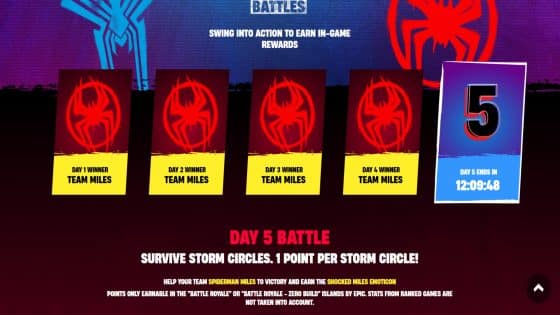 Fortnite Web Battles: Day 5