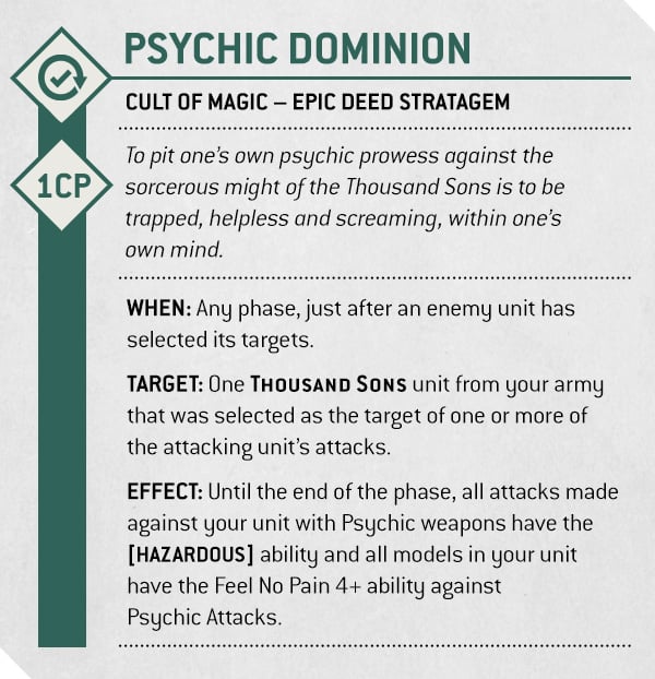 Warhammer 40k Thousand Sons Faction Focus