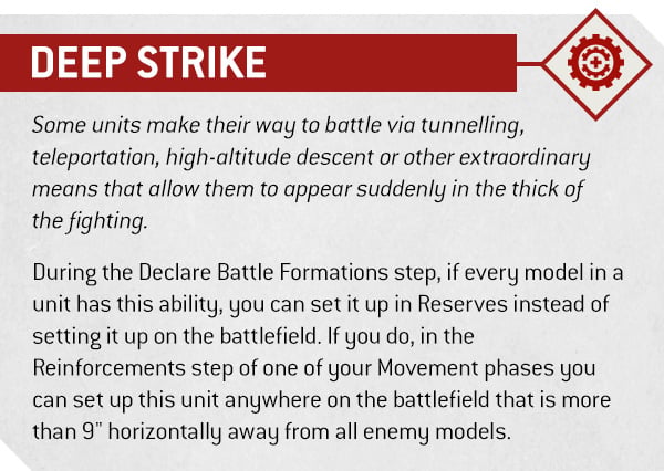 Warhammer 40k Grey Knights Faction Focus Deep Strike Universal Rule