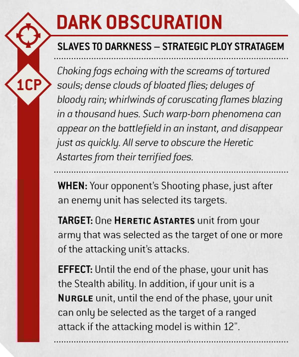 Warhammer 40k Chaos Space Marines Faction Focus The Dark Obstruction Stratagem