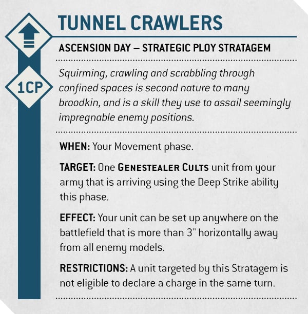 Warhammer 40k Genestealer Cults Faction Focus Tunnel Crawlers Stratagem