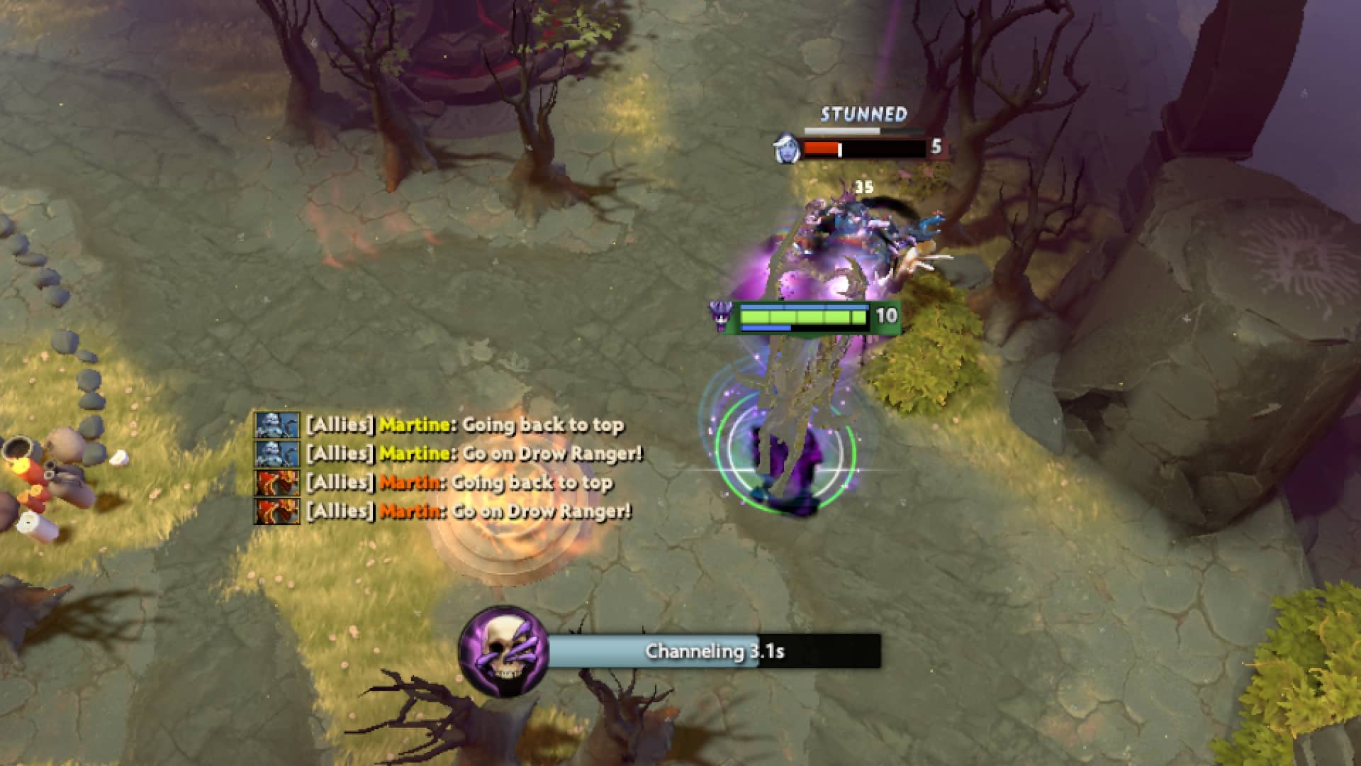 Bane uses Glimmer Cape before using his ulti