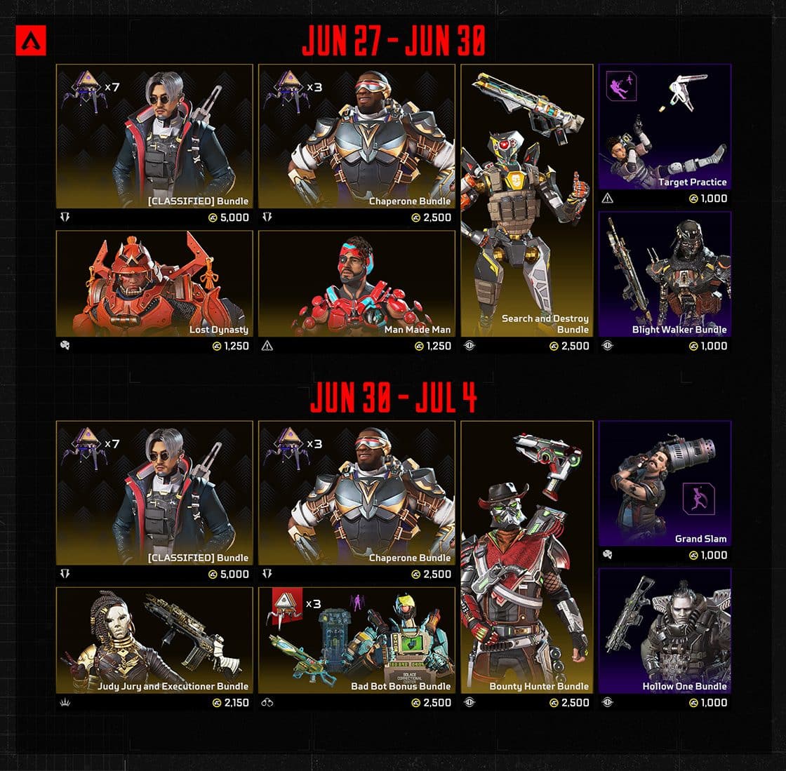 The limited-time bundles will run through July 4.