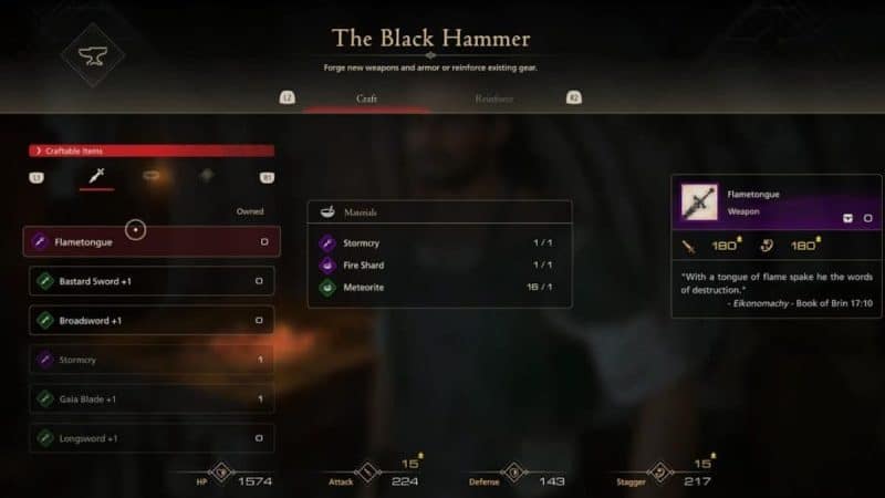 How to get Flametongue sword in FF 16