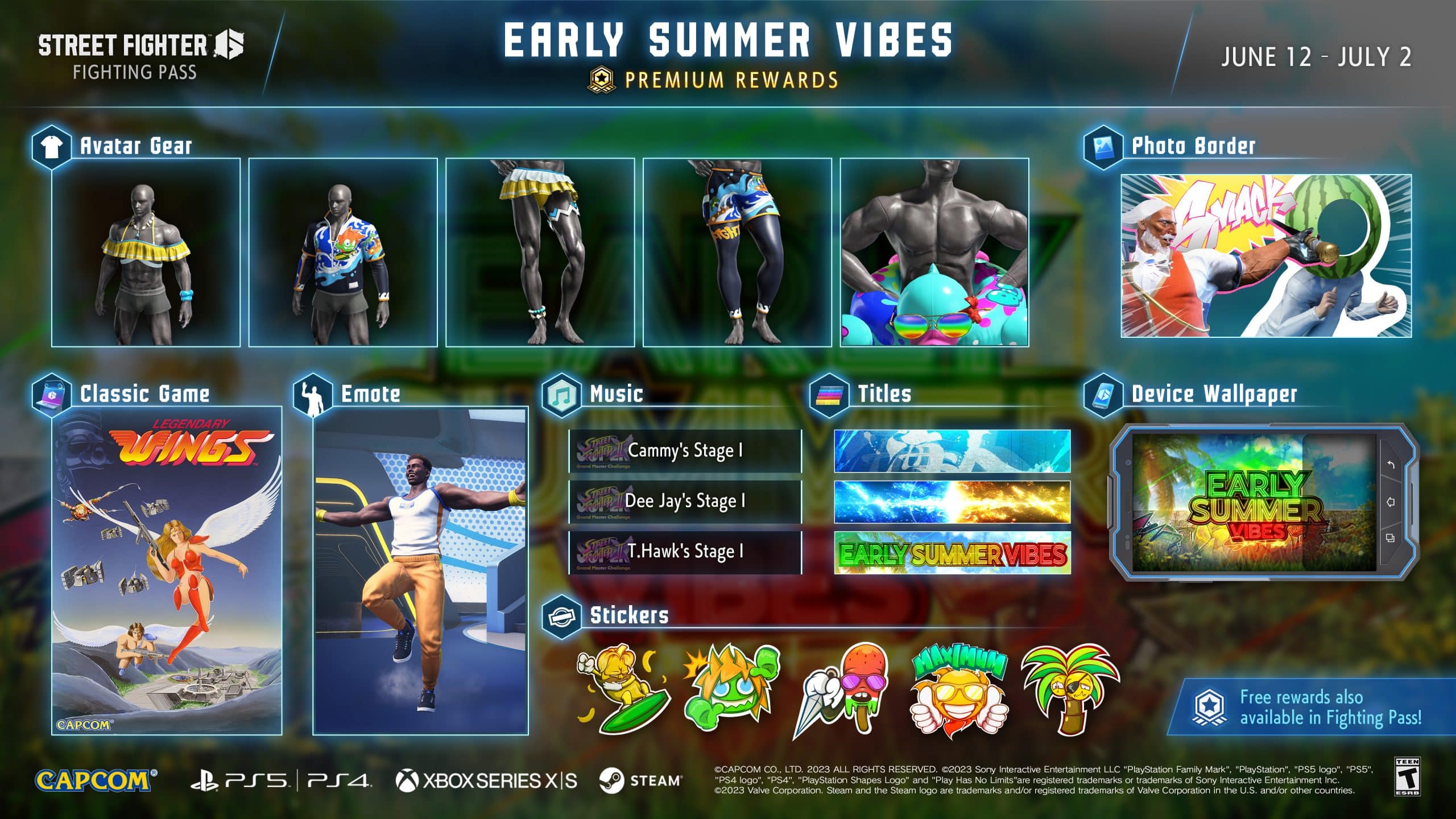 Street Fighter 6 Fighting Pass Early Summer Vibes