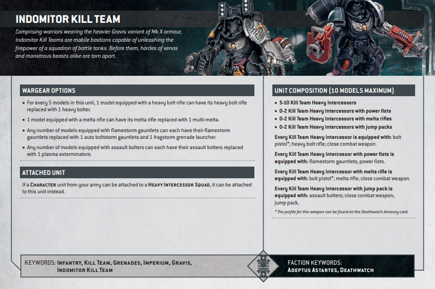 Warhammer 40k Space Marine Chapters Datasheets Indomitor 2